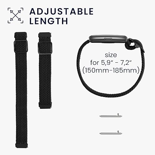 Miniatura 5 de kwmobile Correa de nailon compatible con Huawei Band 7 - Correa de repuesto para rastreador de fitness