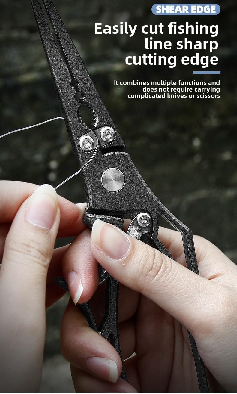 16.2-inch Aluminum Alloy Fish Lip Gripper, 360-degree Rotating Non-Slip Handle (PP Material), Powerful bite, Window Breaker, Lost Hand Rope, Giant Fish, Men's Gift