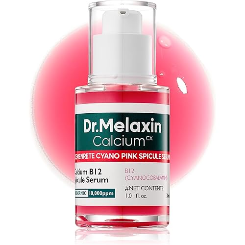 Dr.Melaxin Cemenrete Cyano Pink Spicule Serum with Calcium, korean skin care pore tightening refines spicule microneedling serum 1.01 fl. oz.