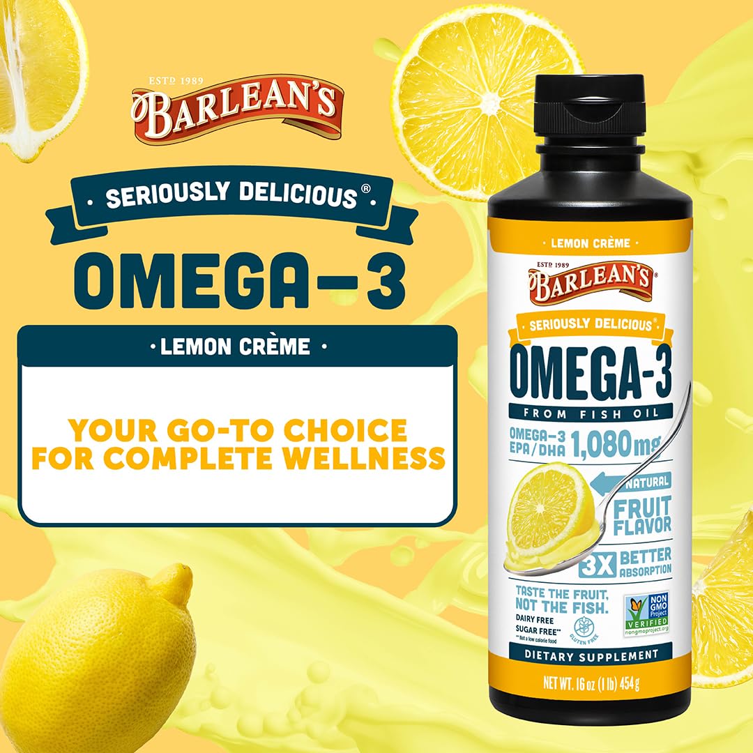 Barleans Fish Omega Swirl Lemon Zest, 16 OZ — Amazon image 2