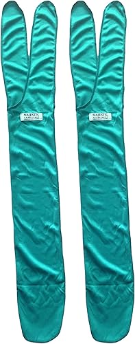 Vista 13 de Majestic Ally Bolsa de licra para caballos, para mantener la cola limpia y protegida, juego de 2 (color verde cazador)