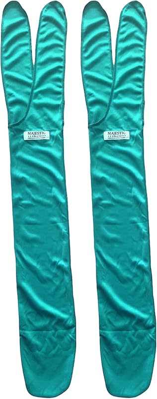 Saco para Cauda de Cavalo em Lycra com 2 Amarrações Majestic Ally Turquoise, Pacote com 2