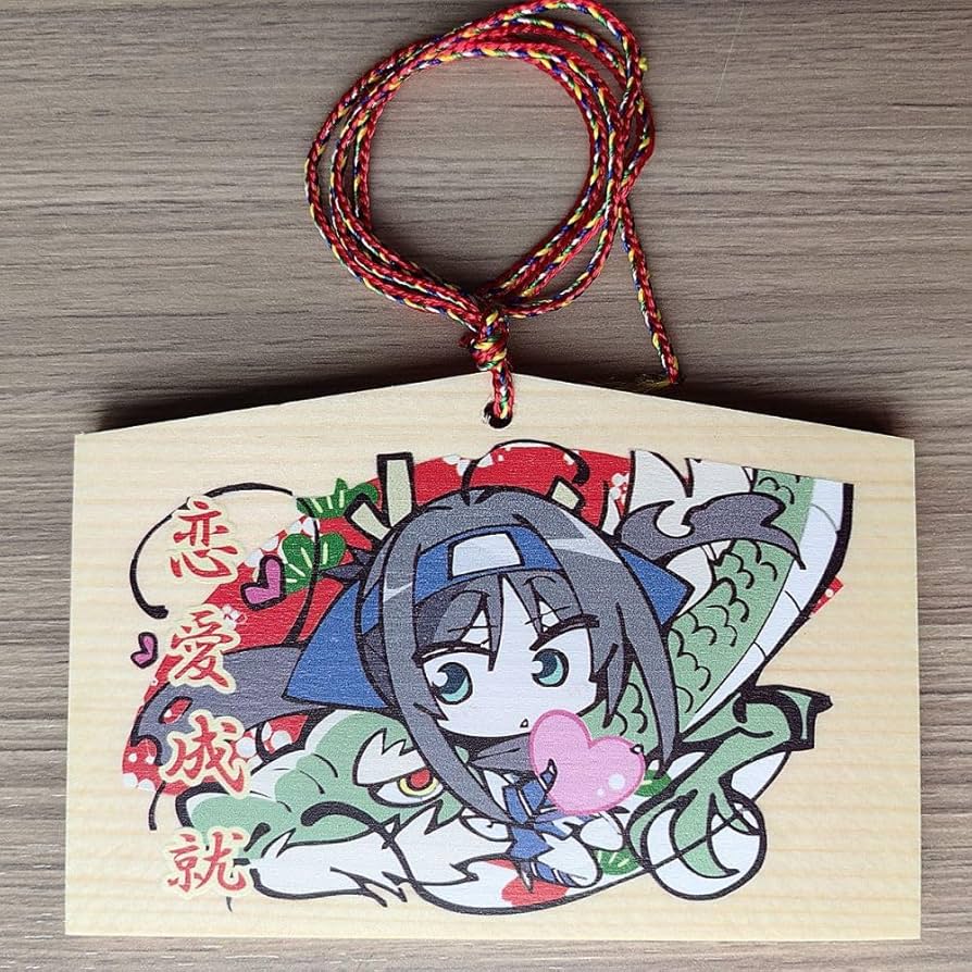 ゆずソフト 千恋万花 常陸茉子 朝武芳乃 木製 絵馬ストラップ ウ