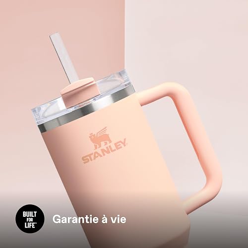 Stanley 1913 Quencher H2.0 Flowstate Tumbler 1.2L - Cold For 11 Hours - Iced For 48 Hours - Metal Water Bottle With Straw, Handle And Lid - Dishwasher Safe - Travel Mug For Cold Drinks - Orange Cream - 6