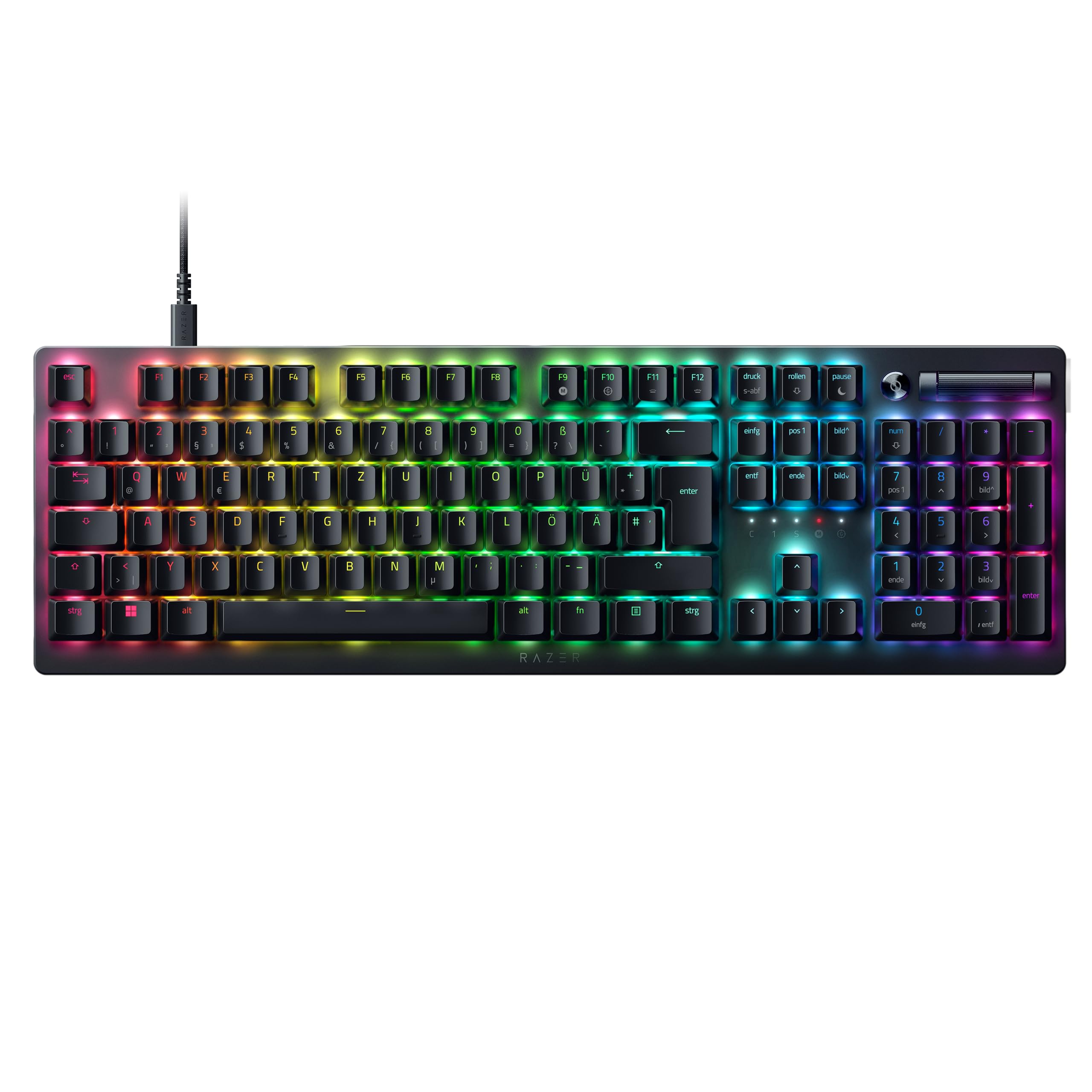 Razer DeathStalker V2 (Red Switch) - Optische Low-Profile-Gaming-Tastatur (Lineare Optische Switches, HyperSpeed Wireless, USB-C, Laser-Etched Tastenkappen) QWERTZ DE-Layout | Schwarz