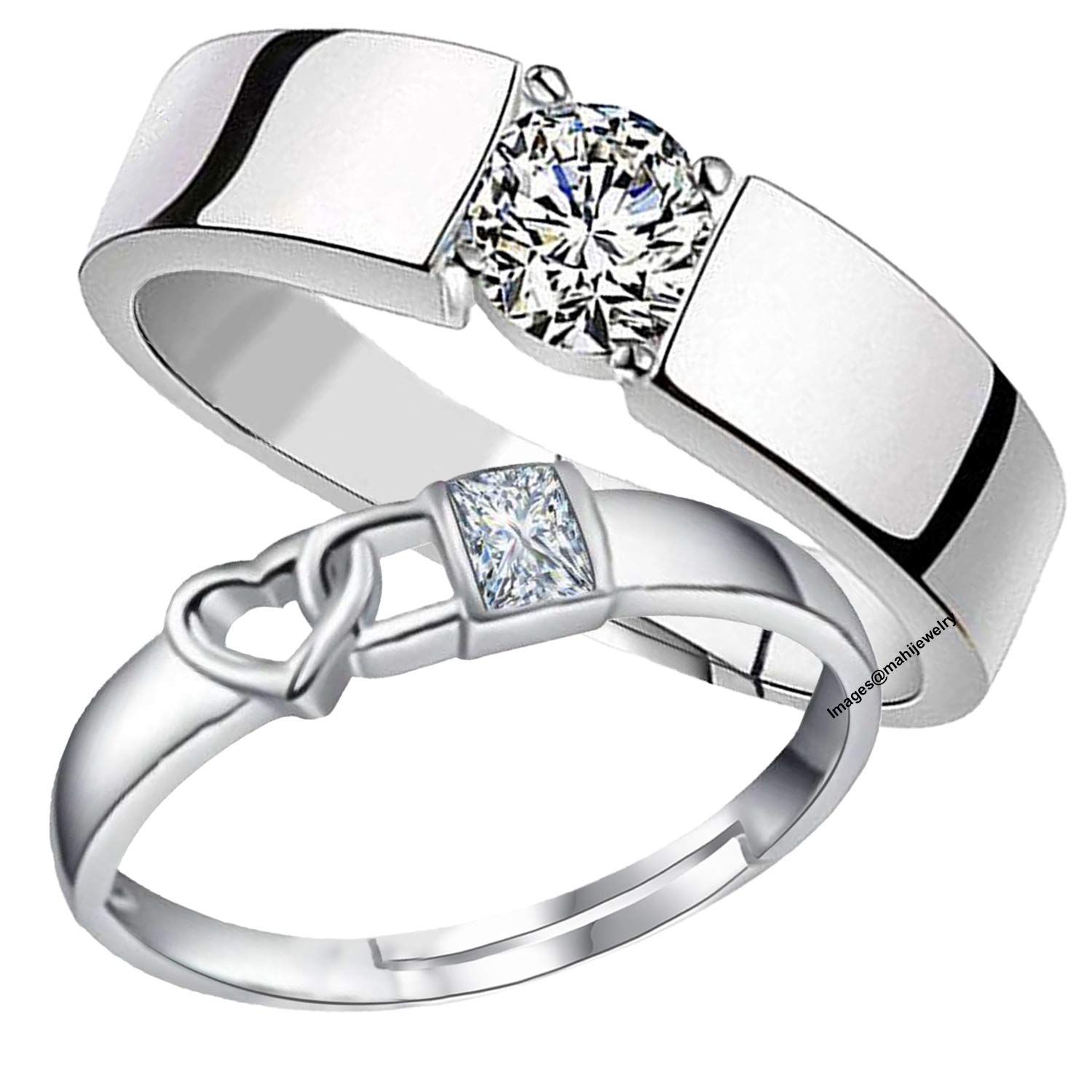 Solitaire Proposal Adjustable Couple Ring for Men and Women (PAFRCO1103098PR)-image-5