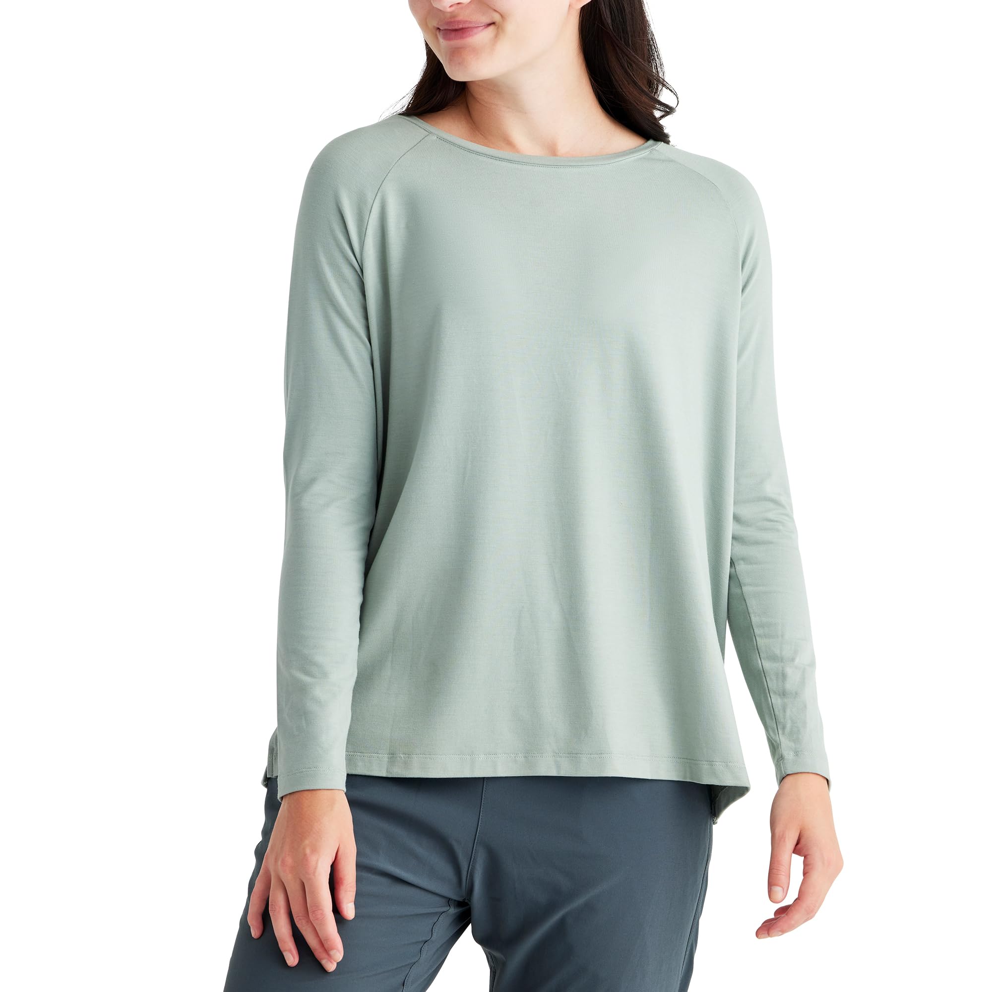 Free FlyWomen's Everyday Flex Long Sleeve - UPF 50+ Sun Protection Premium Weight Bamboo Viscose Womens Shirt Raglan Sleeve