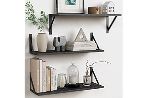 Ample Storage for Bathrooms and Beyond: 24 x 8 Inch Deep Floating Shelf Set