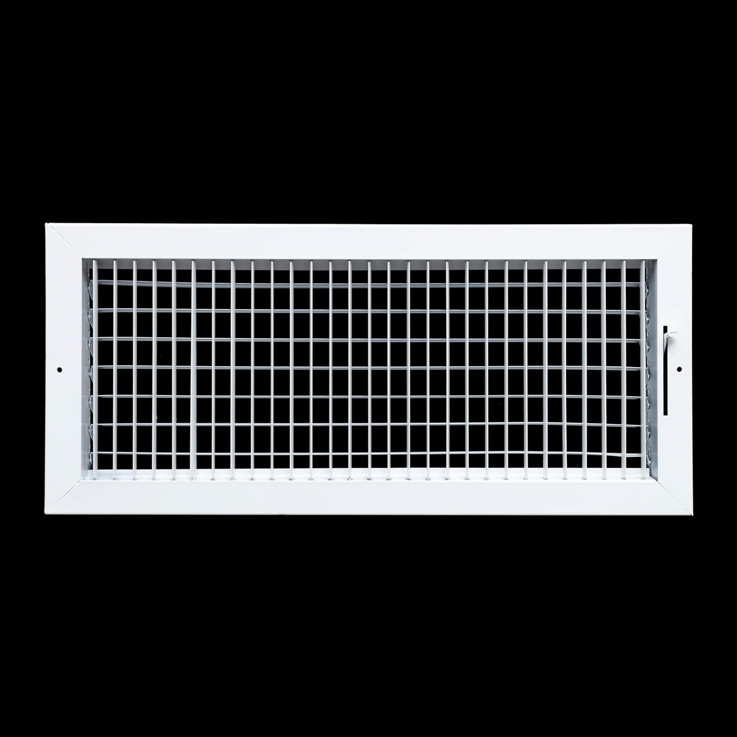 Fits 20x8 Duct Opening Steel Adjustable Air Supply Grille by Handua | Register Vent Cover Grill for Sidewall and Ceiling | White | Outer Dimensions: 21.75" X 9.75"