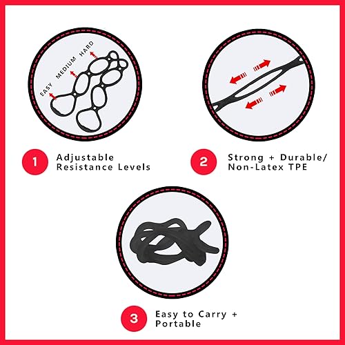 Miniatura 10 de Walk at Home Bandas de entrenamiento de 7 anillos ajustables para entrenar en casa, caminar, ejercicio, bandas de entrenamiento, programa de