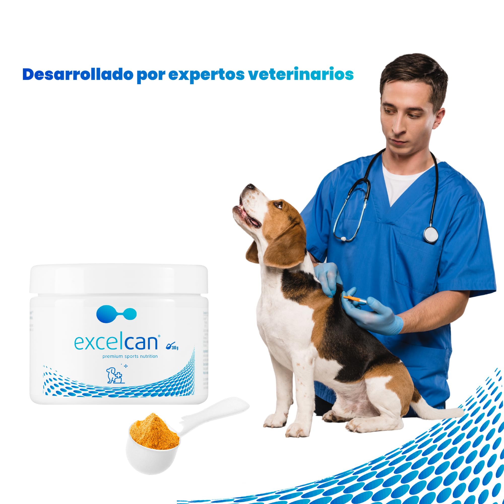 Excelcan® - condroprotector Perros | Antiinflamatorio Natural con colágeno para Perros Mayores | Articulaciones Piel y Pelo (300g)