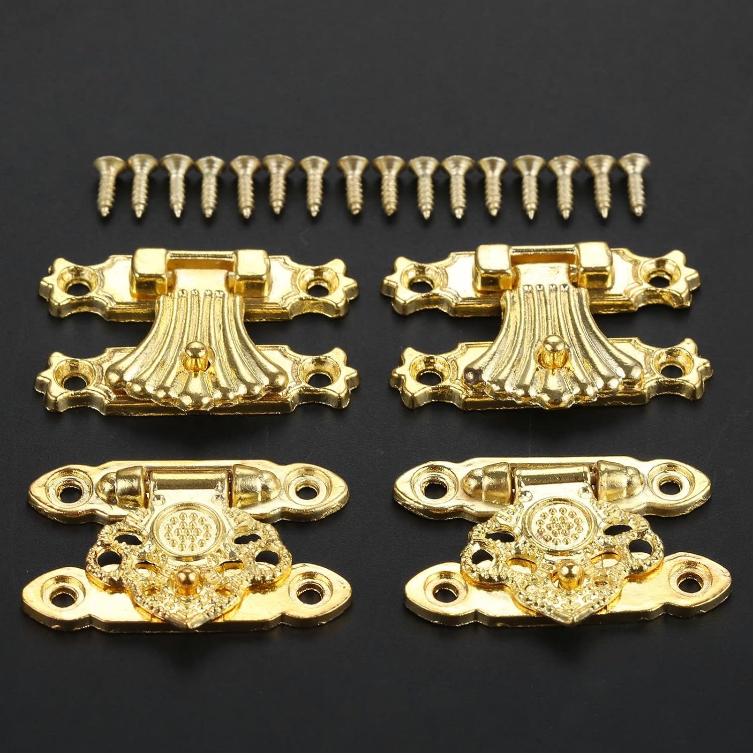 Box Hasps Lock Catch Latches Clasps Padlock Flower Wooden Wine Gift Buckle Furniture Hardware