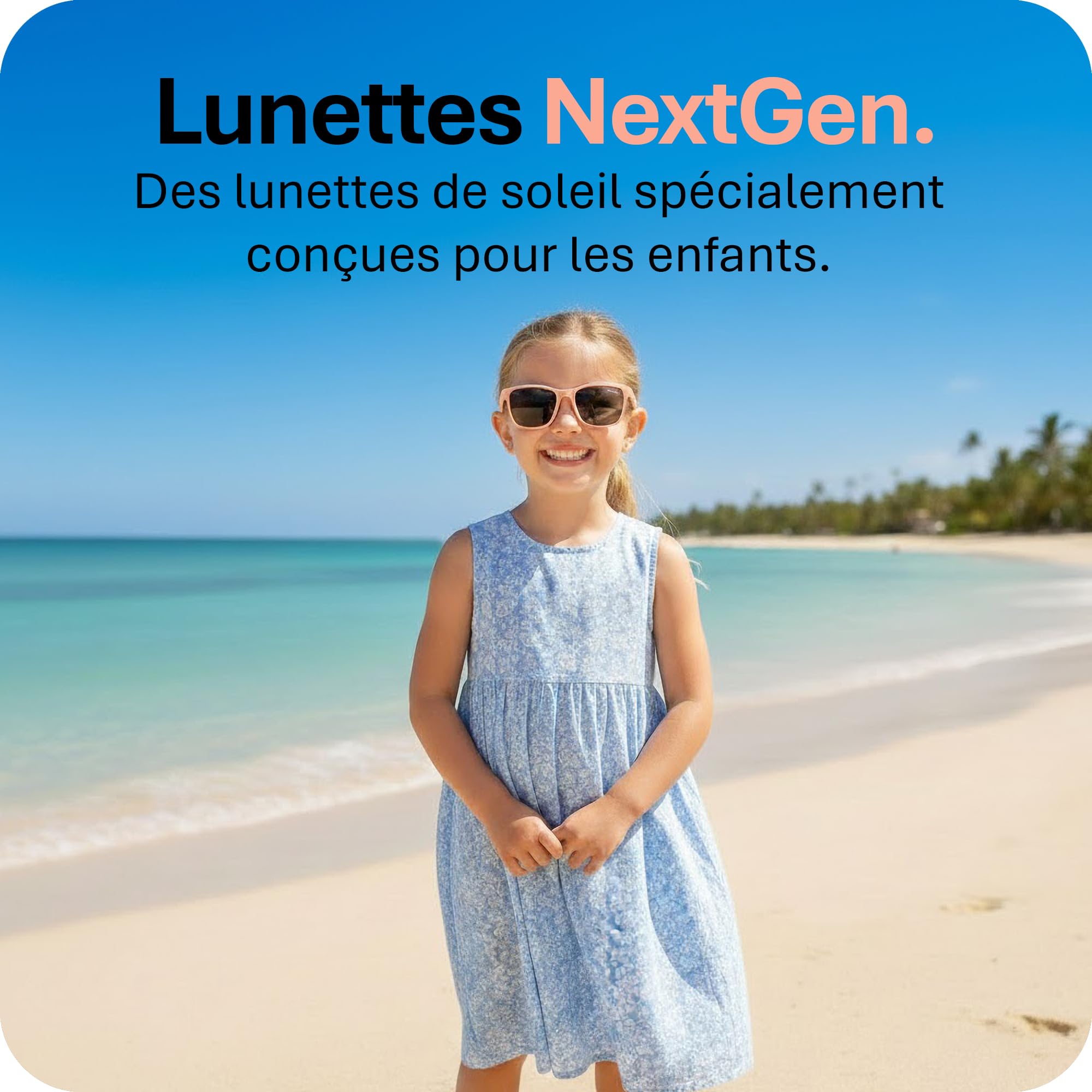 Mausito Lunettes de soleil enfant (3-6/6-9/9-14 ans) UV400 & verres catégorie 3 | Branches flexibles & légères en TPEE et polycarbonate | Design européen