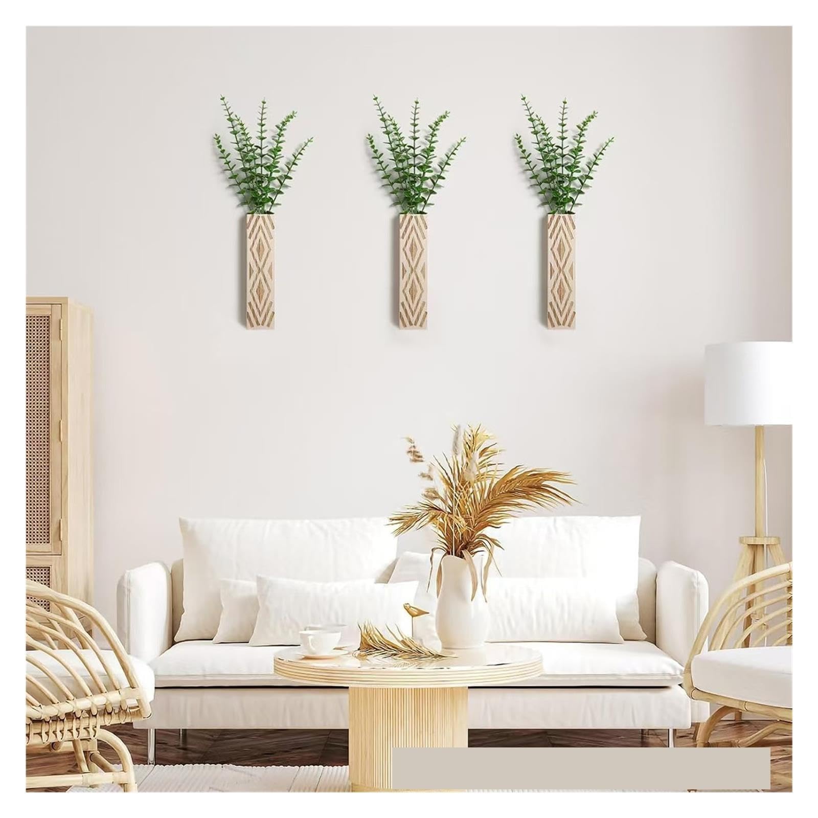 3 Stück Blumenständer aus Holz for die Wohnzimmerwand Für Haushalt
