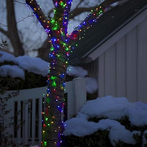 Miniatura 6 de OZS Paquete de 240 luces LED solares multicolor de 95 pies para exteriores, impermeables, luces solares para exteriores, alambre verde, luces
