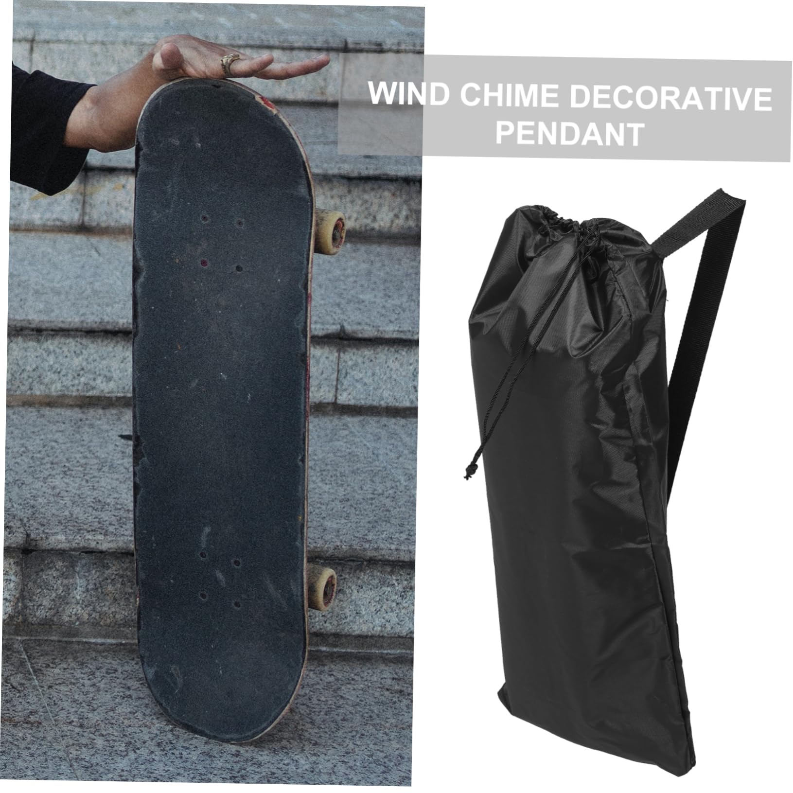 LAPYAPPE Skateboard Shoulder Sling Bag Multifunctional Outdoor Pouch for Skateboarding Accessories Lightweight and Water Resistant Protection for All Standard Skateboards