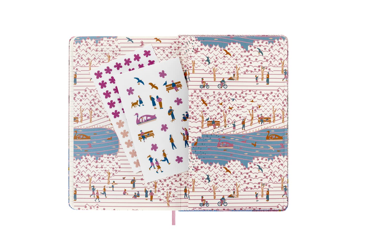 Moleskine Scatola da Collezione Sakura, Set con Taccuino in Edizione Limitata, Taccuino Sakura, Copertina Rigida in Tessuto, Dimensioni Large 13 x 21 cm, Colore Rosa Scuro