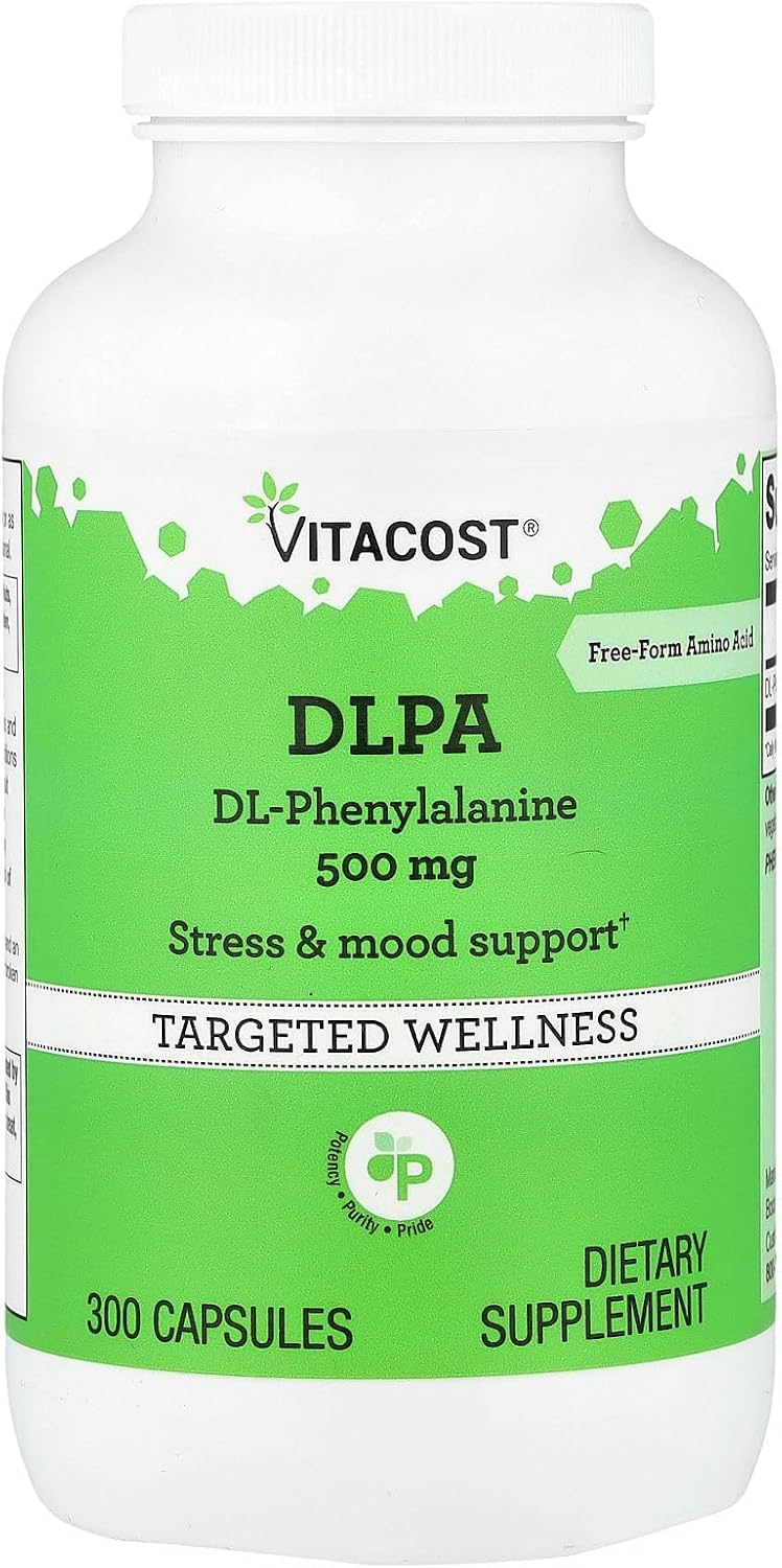 Vitacost DLPA, 500 mg, 300 Capsules