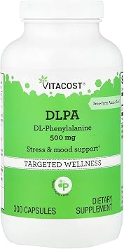 Vitacost DLPA, 500 mg, 300 Capsules