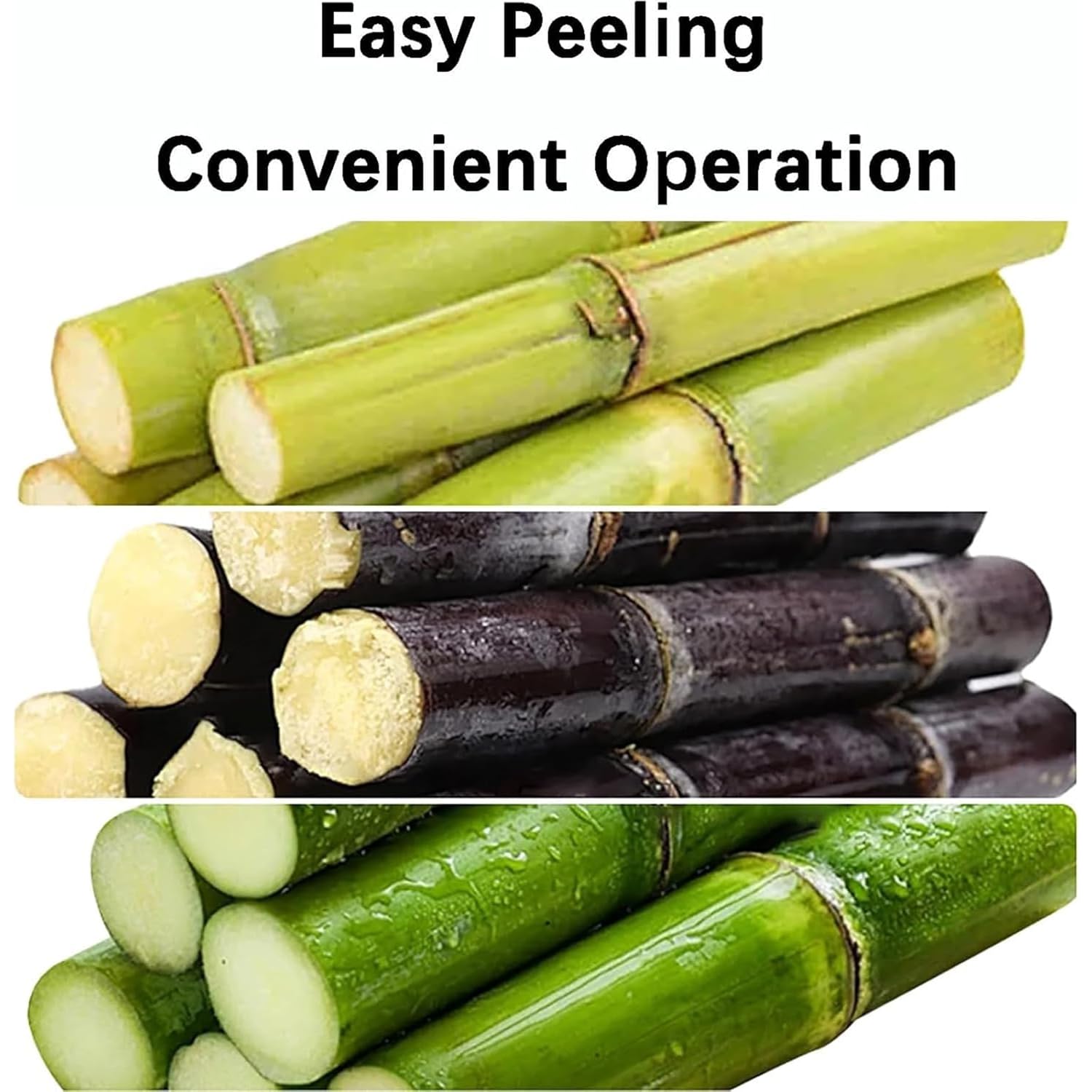 Pelapatate manuale per canna da zucchero, morsetto a molla regolabile, pelapatate portatile, per casa, bancarelle di frutta, supermercato