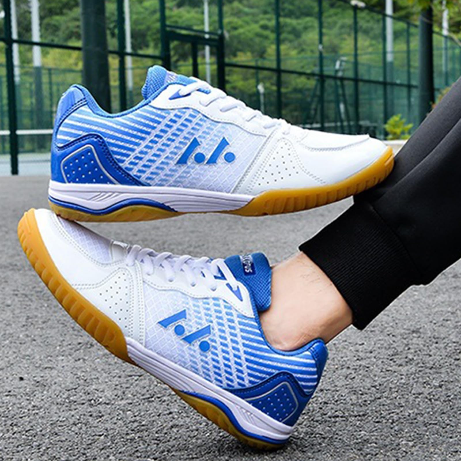 Zapatos de bádminton para hombres y mujeres, ligeros, antideslizantes, con absorción de golpes