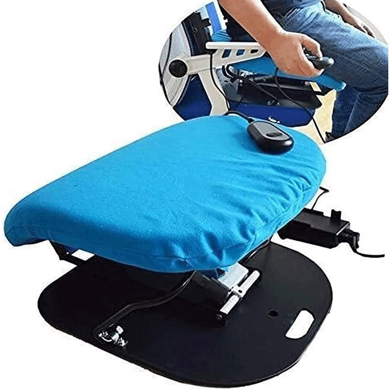 Silla de elevación para ancianos en formato cojín eléctrico para terraza y salón de casa
