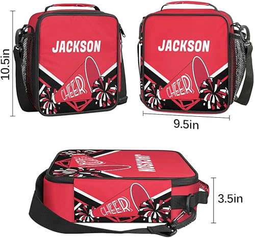 Miniatura 4 de Lonchera reutilizable con nombre personalizado para niños, niñas y adolescentes, coloridas, animadoras, personalizada, aislada, hielera térmica,