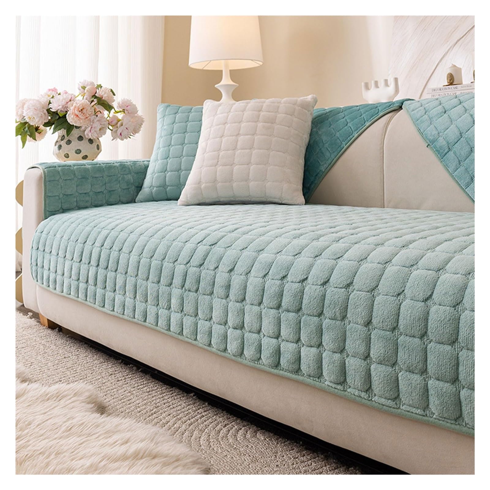 Housse de canapé antidérapante flanelle isolation thermique meubles