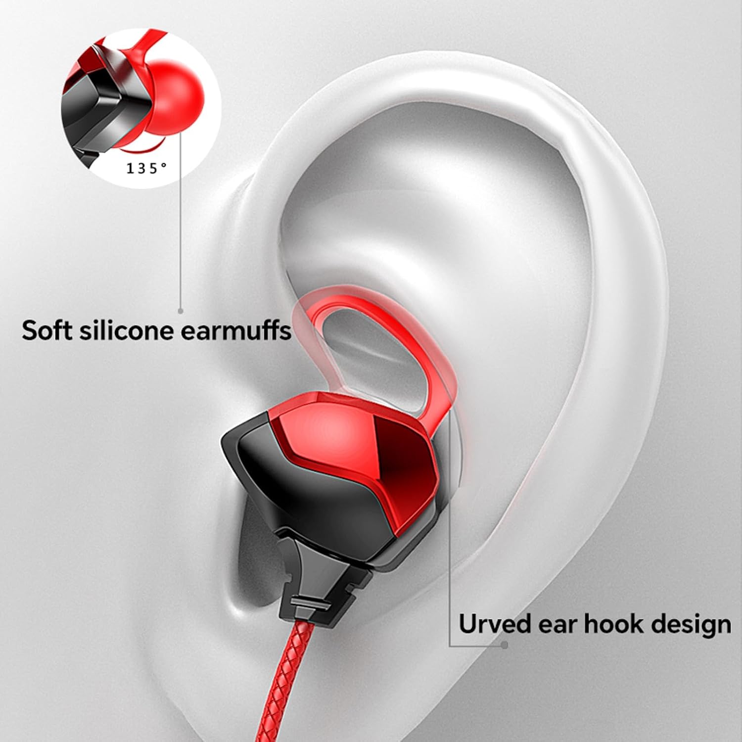 Yihou Gaming Earbuds with Mic Wired Earphones in Ear Gaming Headphones Headset Ear Buds for Xbox, PS5, PS4, PC & Mobile with 3.5mm - Black image 4