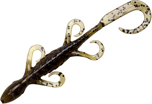 YUM Lizard Ultimate Finesse Lizard Soft Plastic Swim-Bait Bass Fishing Lure with Curly Legs and Tail One Size green