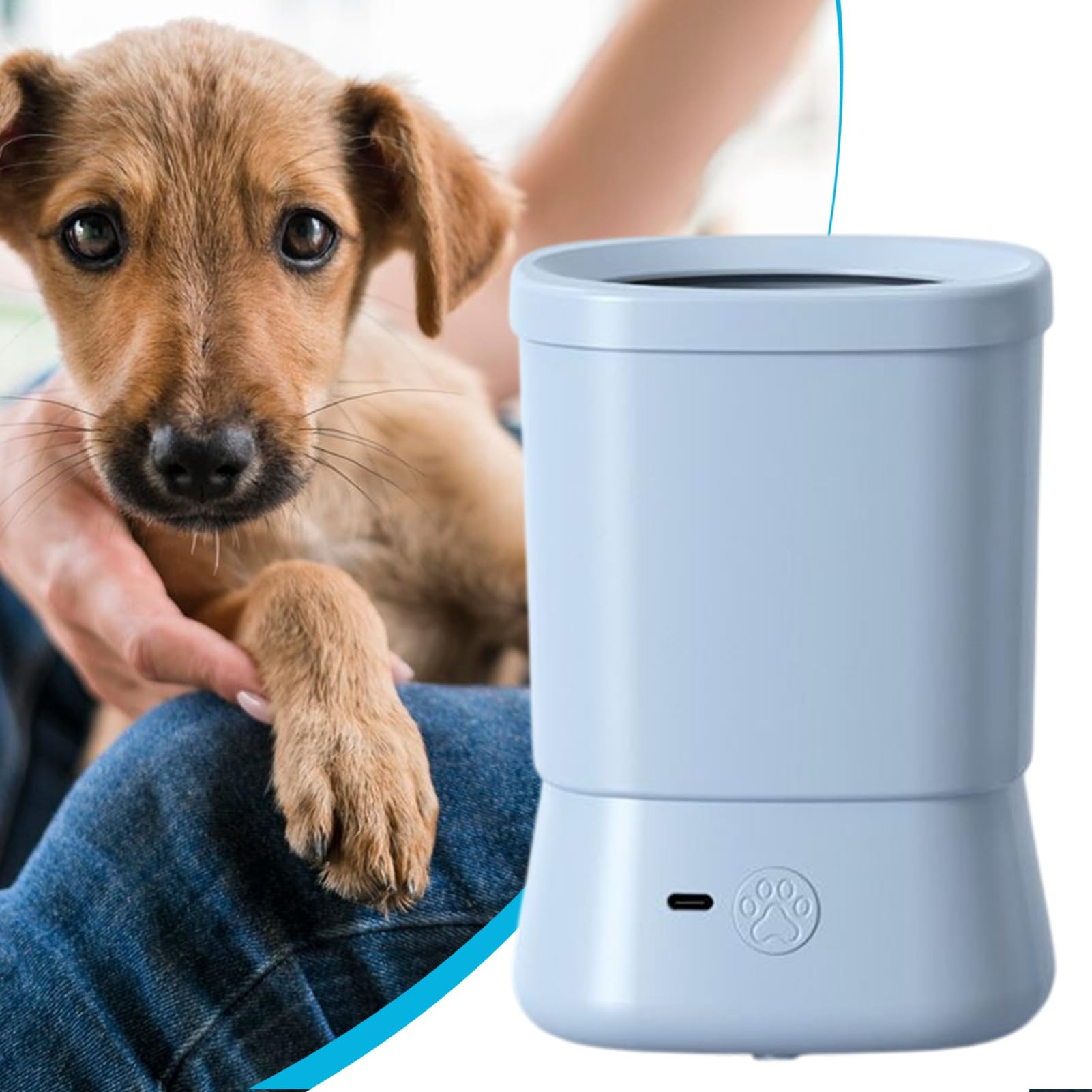 Nettoyeur De Pattes pour Chien Godet De Lavage pour Pieds d'animal | 2 Vitesses Anti-Éclaboussures pour Nettoyage et Toilettage à Domicile en Camping Randonnée Promenades Quotidiennes et
