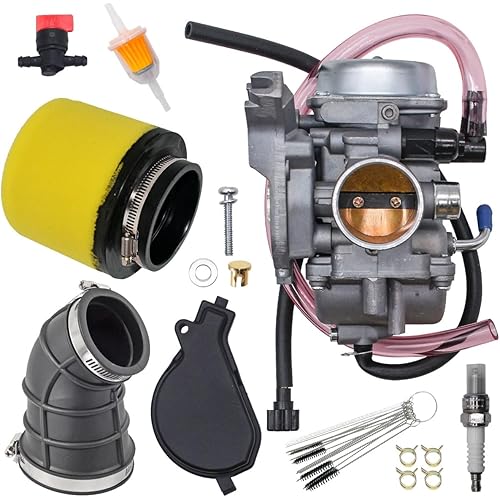 0470-454 Carburetor Compatible with Arctic Cat 400 2X4 4X4 2002 2003 Carb with Air Filter and Air Intake Boot