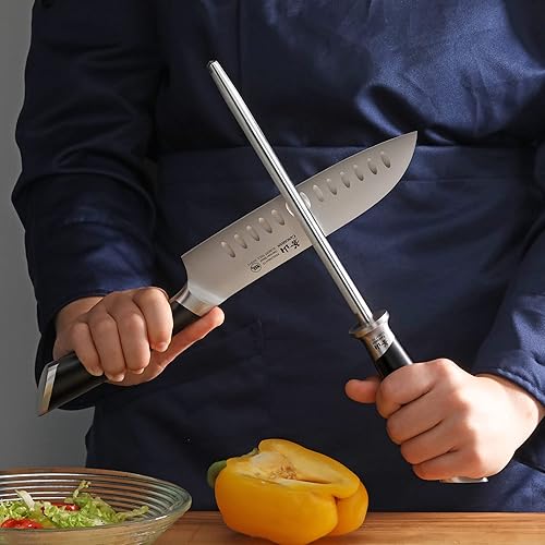 Miniatura 6 de Cangshan Serie ELBERT de alto carbono de 8 pulgadas de acero de afilado (negro)