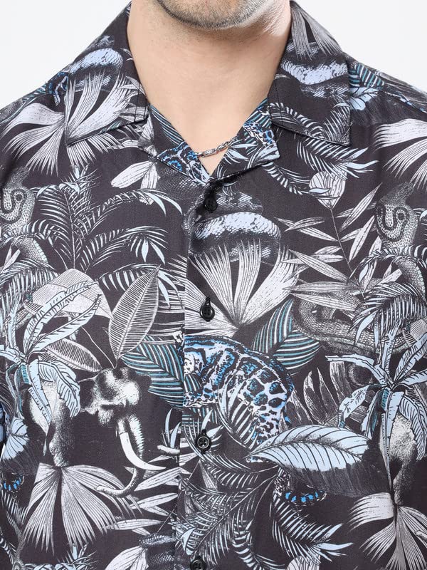 Image of GLORYBOYZ Men's Half Sleeve Relaxed Fit Trendy Stylish Soft Comfortable Fabric Classic Designer Shirt Fashion Tropical Printed Hawaiian