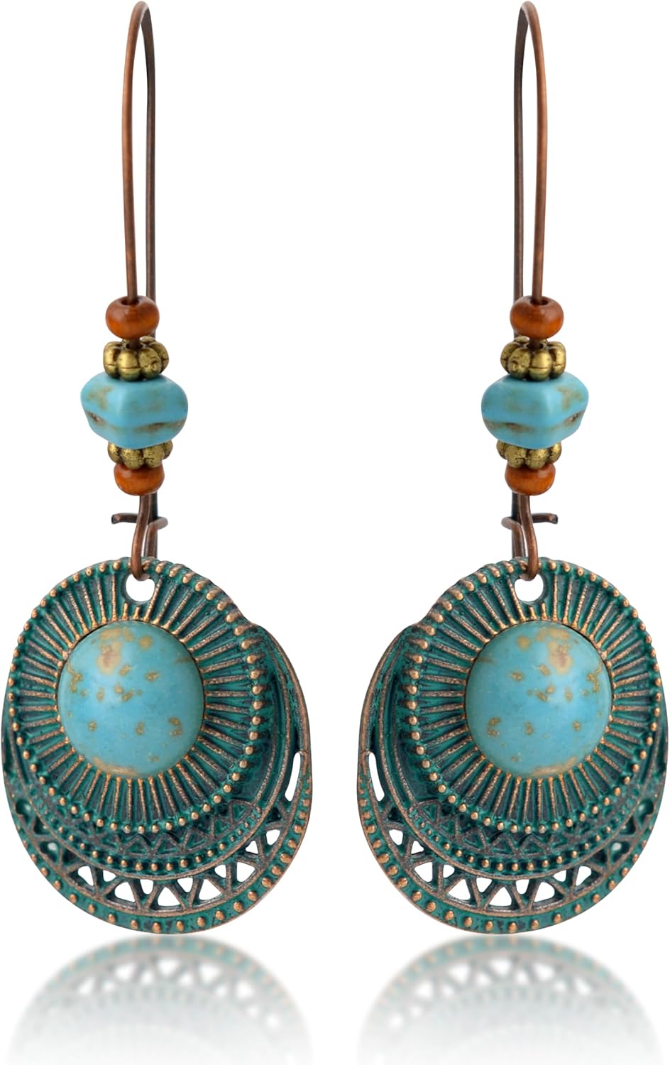Turquoise Boho Dangle Earrings for Women Gyspy Earrings