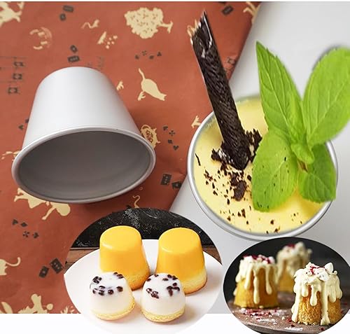 Vista 14 de 6 paquetes de moldes para popover, molde individual grande para muffins, taza de pudín de aluminio, molde fundido de chocolate, máquina para hornear