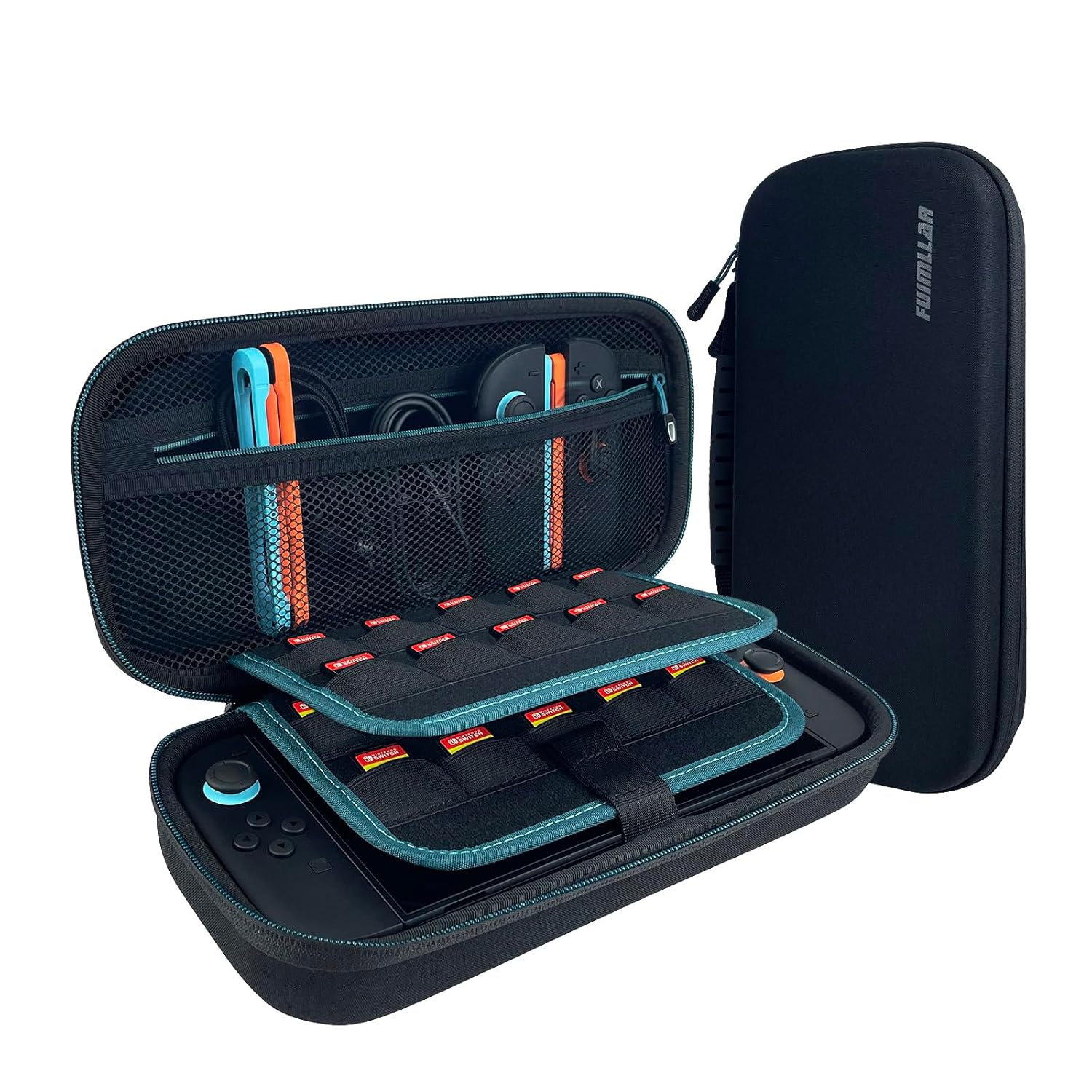 Oankrvs Switch 2 Case for Nintendo Switch 2, Hard Carrying Case for Switch 2 Model 2025, with 20 Game Card Slots, Portable Travel EVA Storage Bag, Black