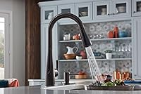 Vista 11 de Moen Essie Mediterranean Bronze MotionSense Wave One-Handle Touchless Kitchen Faucet with Pulldown Sprayer and Soap Dispenser, 87014EWBRB