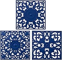 Vista 10 de Salvamanteles de silicona para platos calientes, ollas y sartenes, tapete salvamanteles tallado multiusos, tapetes cuadrados flexibles aislados