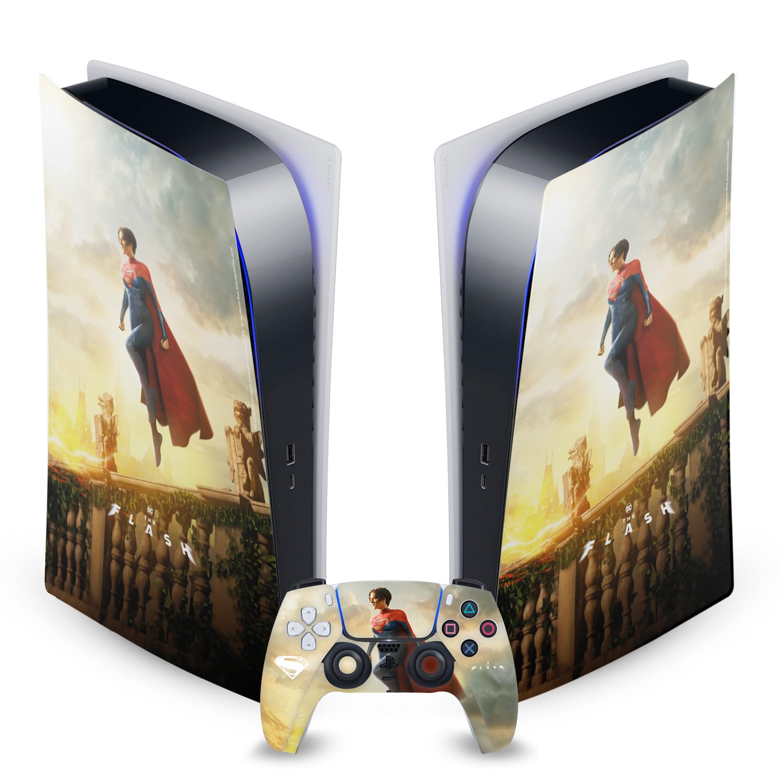 Vinyle Flash Supergirl PS5 Digital avec découpe précise console et DualSense