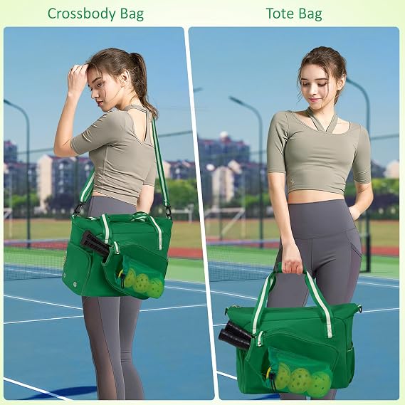 Pickleball Bag for Women Men,Pickleball Tote Bag with Shoe Compartment