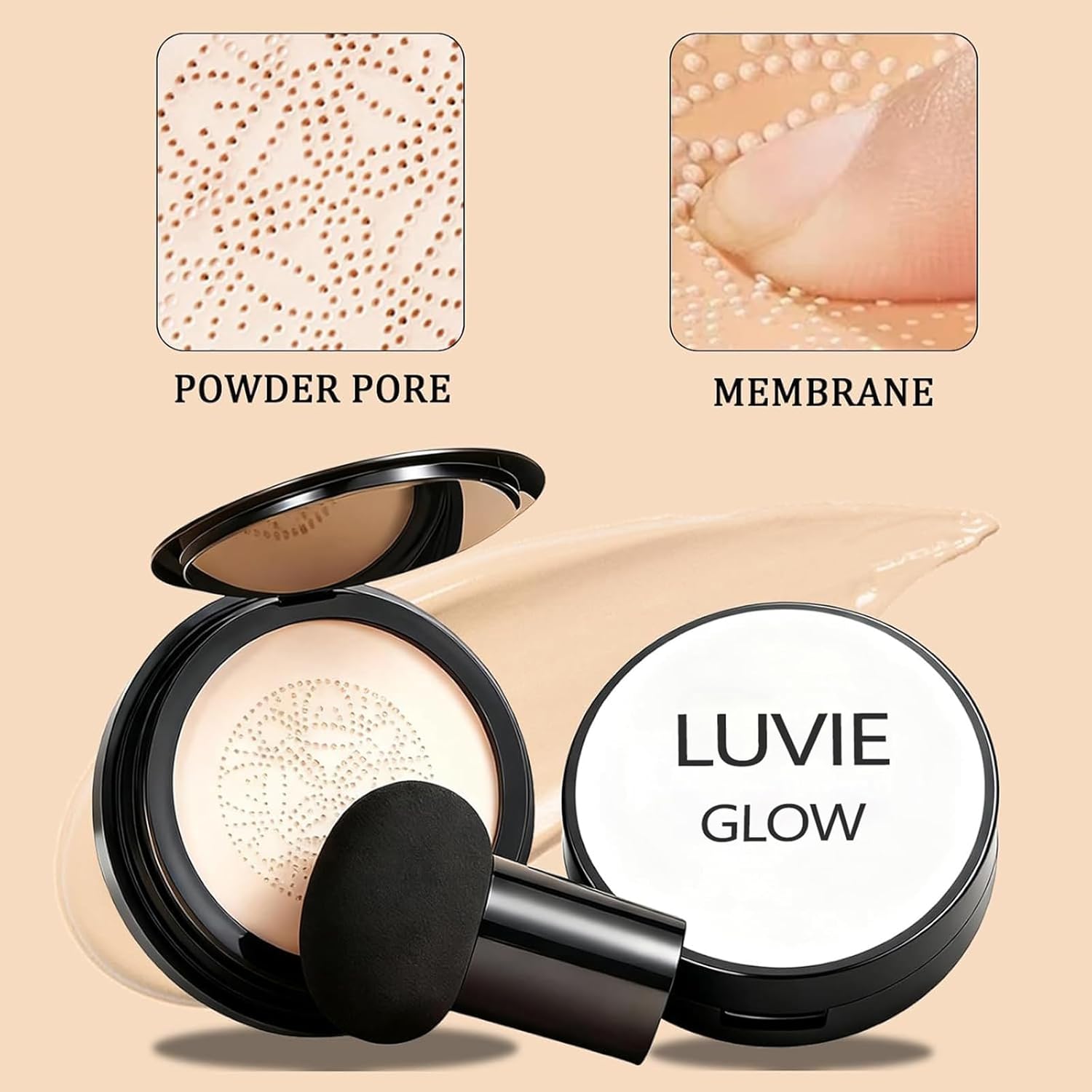 Foundation for Older Women | Ivory - for Fair Skin | Mushroom Head Air Cushion CC Cream - BB Cream for Mature Skin | Makeup Concealer Long Lasting Full Coverage Hydrating Lightweight - Image 4