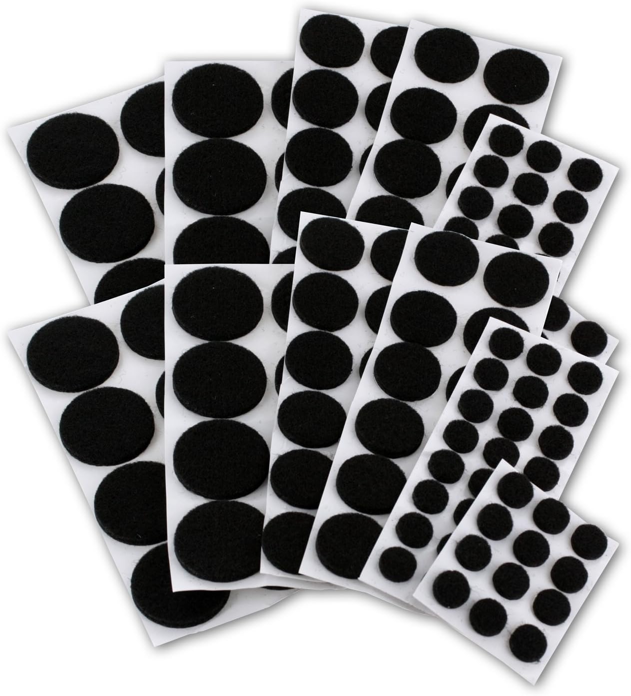 Self Stick Heavy Duty Chair Hardwood Floor Protector, Chair Glides for Furniture, Bar Stools, Lamps, TV's - Protective Pads, Pack of 152 - Black