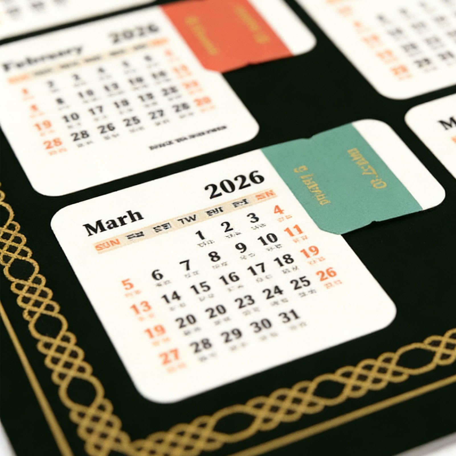 Naklejki do Planera | 2 sztuki 2026 Wodoodporne Dzienne,Wodoodporne Naklejki Indeksowe Artykuły Biurowe - Dla Nowego Roku Szkoły Scrapbooka