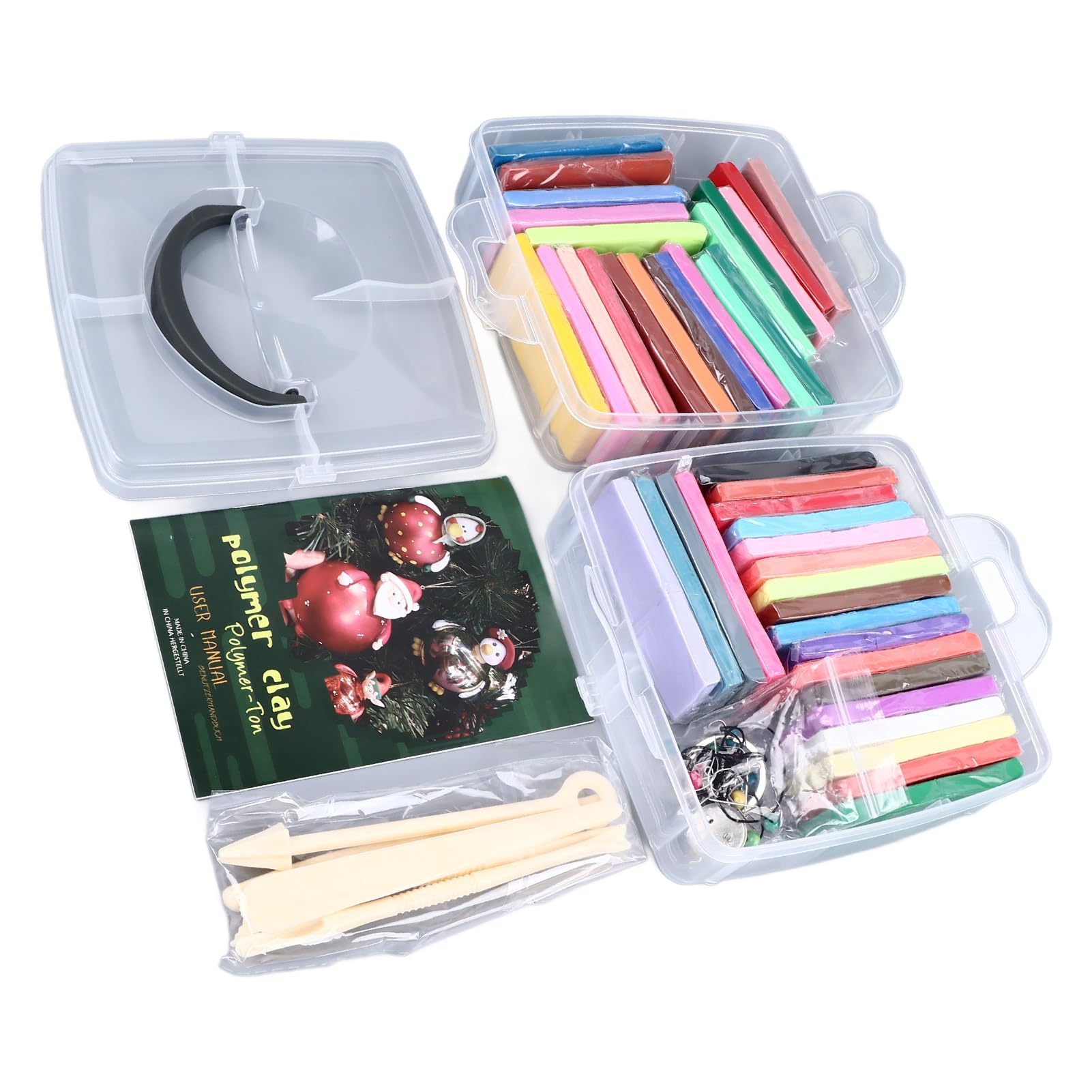 Argilla da Modellare,Materiali Sicuri e 42 Colori,Kit Giocattoli Educativi in PVC,for Bambini da 3 Anni in su per Aula e Uso Domestico Attività Creative