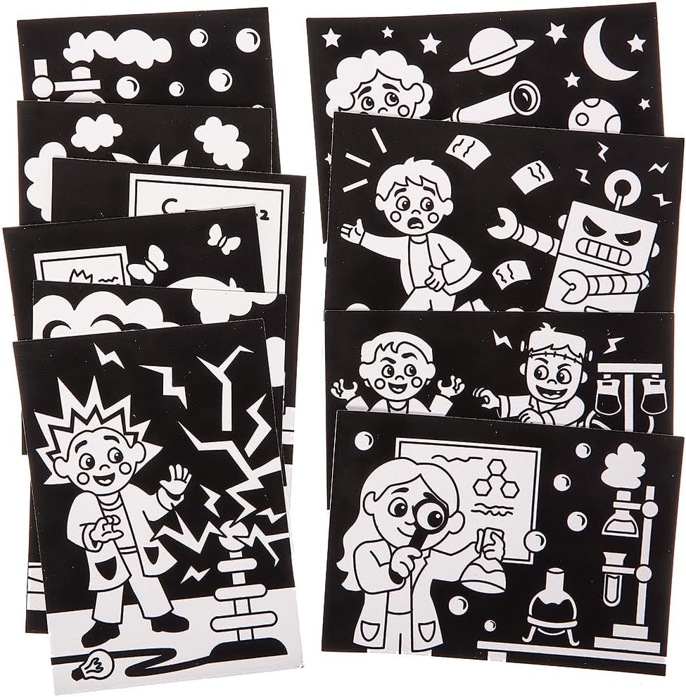 Baker Ross FN064 Velvet Art Scenes - 10 Pack Kids Painting and Craft Kits