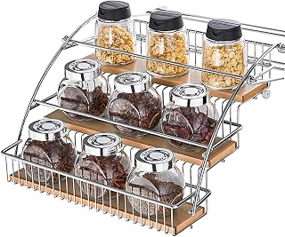 3 Tier Pull-Out Cabinet Organizer,Kitchen Shelf Lifting Basket,Retractable to Save Space,Suitable for Kitchen,Bar,Cafe Cabinet and Pantry,Load Bearing 15kg (Size : 29x30x26cm) (One Color 29x30x26cm)