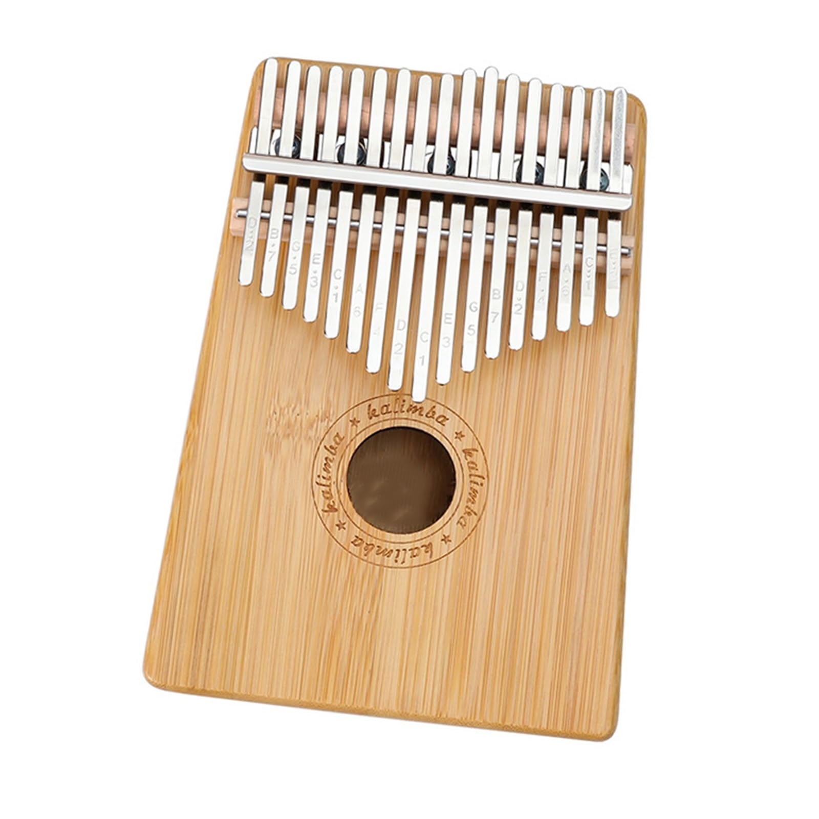 Kalimba De Bambú Con Hilo Dorado De 17 Notas Un Instrumento Musical Estilo Dedo