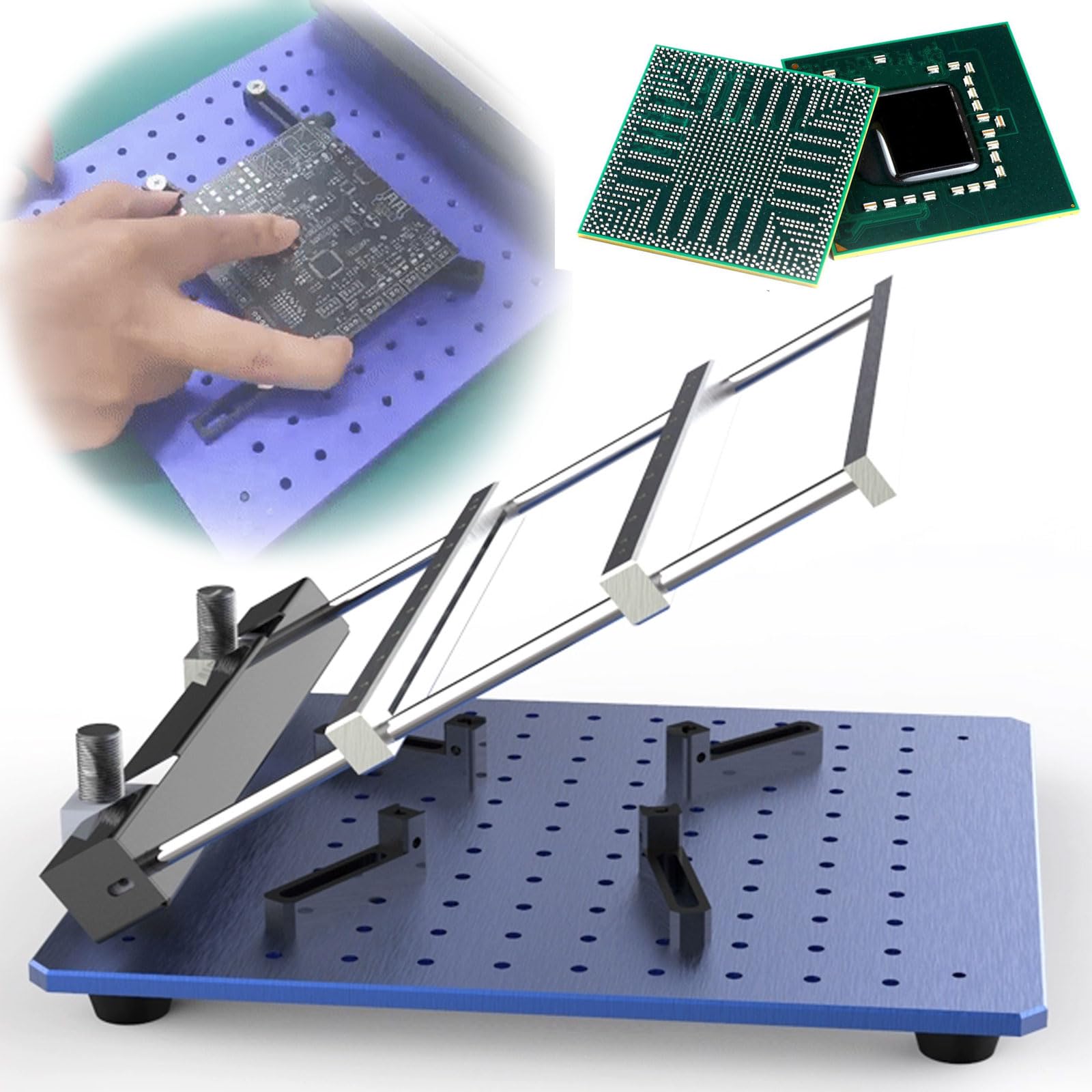 Maszyna drukarska SMT, ręczna drukarka szablonowa do pasty lutowniczej, maksymalny rozmiar druku 170 x 170 mm, regulowana wysokość dla precyzyjnego prototypowania PCB