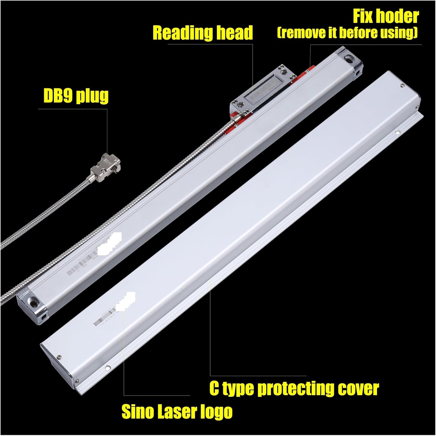 SINO KA-300 0.001mm Linear Glass Scale KA300 70 120 170 220 270 320 370 420mm TTL 1um Optical Encoder Sensor Ruler for Grinder(KA300-420mm-1um)